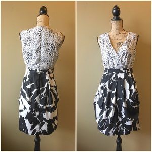 Banana republic crossover silver and black dress